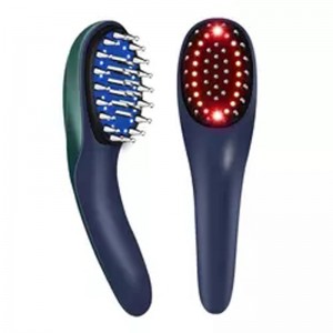 Hair Growth Comb Electric Laser Head Scalp Massage Rf Red Blue Light Anti Hair Loss Treatment Ems Vibration Hair Brush