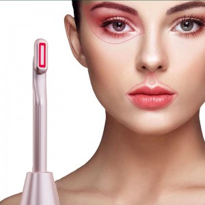 EMS Red Light Eye Wand 360 deree rotation,Beauty Eye Massager Wand with 38℃~40℃, Eye Cream Booster with Heat/ Vibrαtion/ Red Mode, Fine Lines Remover