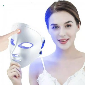7 Colors Light Portable Face Led Face Mask Light Therapy  for Home Use, Led Light Therapy Facial Skin Care Mask - Blue & Red Light for Acne Photon Mask - Korea PDT Technology for Acne Reduction