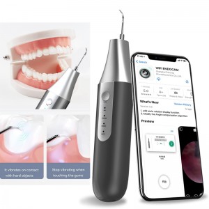 Linkable Wi Fi visible Ultrasonic Tooth Cleaner - adult dental cleaner kit dental plaque remover, app for iPhone and Android