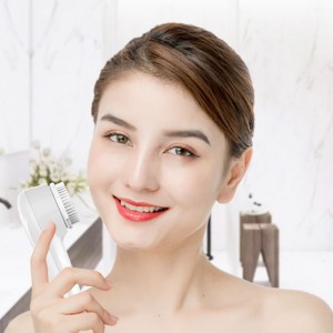 Electric acoustic Facial Cleansing Brush Face Scrubber: Electric Exfoliating Spin Scrubber IPX7 Waterproof Silicone Skin Cleaning Cleanser USB Rechargeable Spinning Rotating Washer Proactive Acne System